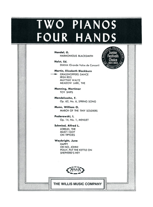 Grasshopper's Dance National Federation of Music Clubs 2020-2024 Selection 2 Pianos, 4 Hands/Early Elementary Level 舞曲 鋼琴 | 小雅音樂 Hsiaoya Music