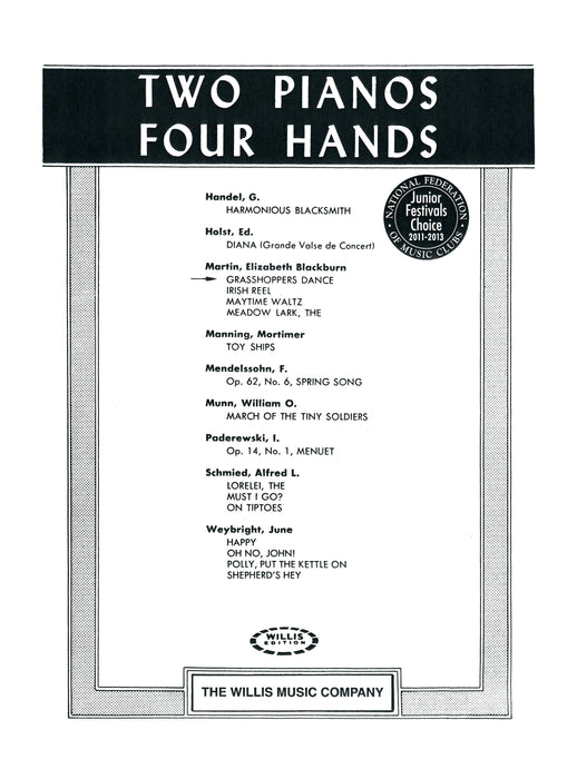 Grasshopper's Dance National Federation of Music Clubs 2020-2024 Selection 2 Pianos, 4 Hands/Early Elementary Level 舞曲 鋼琴 | 小雅音樂 Hsiaoya Music