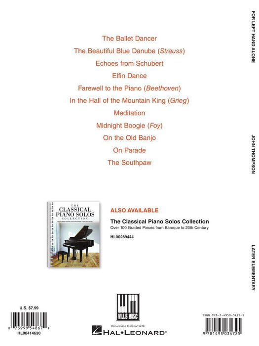 For Left Hand Alone - Book 1 National Federation of Music Clubs 2020-2024 Selection Later Elementary Level | 小雅音樂 Hsiaoya Music