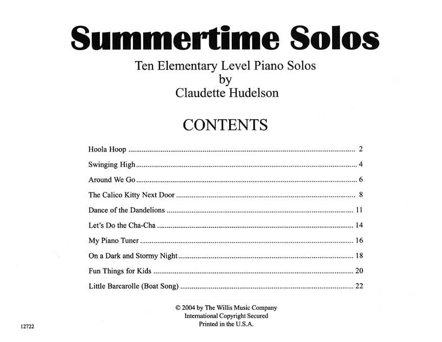 Summertime Solos Pianovations Big-Note Series/Early to Mid-Elementary Level 夏日時光獨奏 鋼琴 音符 | 小雅音樂 Hsiaoya Music