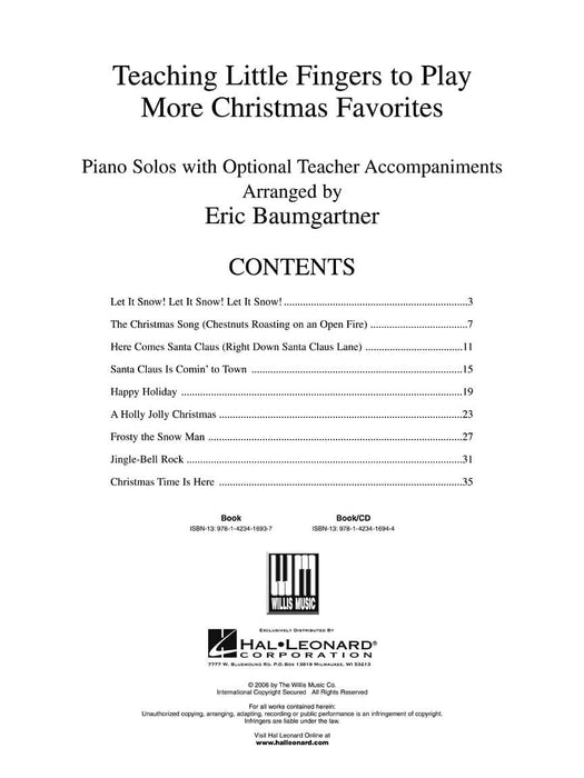 Teaching Little Fingers to Play More Christmas Favorites - Book/CD Mid-Elementary Level | 小雅音樂 Hsiaoya Music