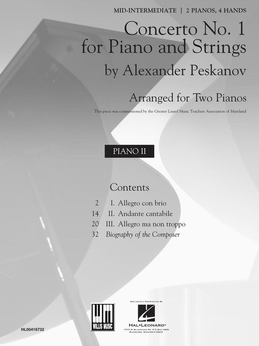 Concerto No. 1 for Piano and Strings National Federation of Music Clubs 2020-2024 Selection 協奏曲 鋼琴 弦樂 | 小雅音樂 Hsiaoya Music