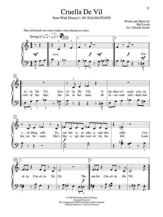 Teaching Little Fingers to Play More Disney Tunes Mid to Later Elementary Solos with Optional Accompaniment 獨奏 伴奏 | 小雅音樂 Hsiaoya Music