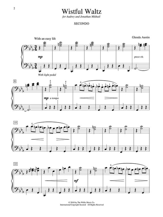 Wistful Waltz 1 Piano, 4 Hands Early Intermediate Level 圓舞曲 鋼琴 | 小雅音樂 Hsiaoya Music