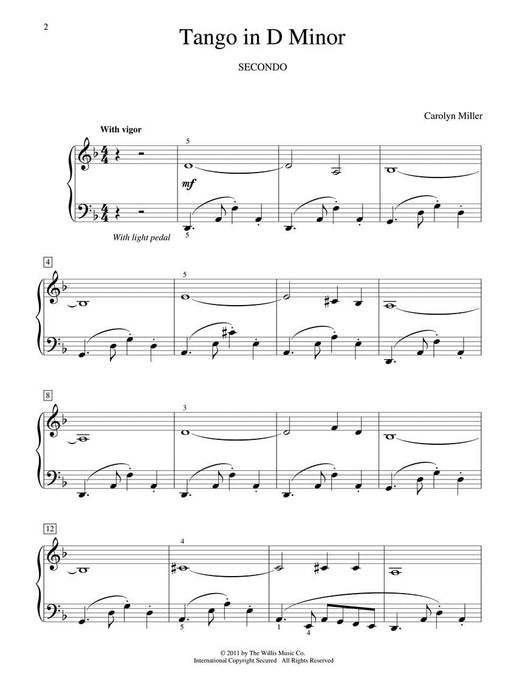 Tango in D Minor Early Intermediate Dynamic Duet (1 Piano, 4 Hands) 探戈 二重奏 鋼琴 | 小雅音樂 Hsiaoya Music