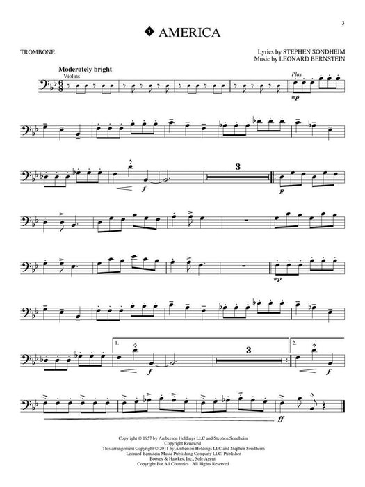 West Side Story for Trombone Instrumental Play-Along Book/Online Audio 伯恩斯坦雷歐納德 西城故事 長號 | 小雅音樂 Hsiaoya Music