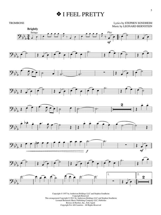 West Side Story for Trombone Instrumental Play-Along Book/Online Audio 伯恩斯坦雷歐納德 西城故事 長號 | 小雅音樂 Hsiaoya Music