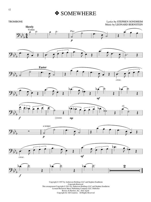 West Side Story for Trombone Instrumental Play-Along Book/Online Audio 伯恩斯坦雷歐納德 西城故事 長號 | 小雅音樂 Hsiaoya Music