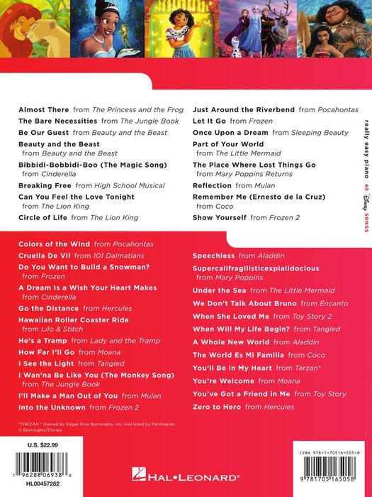 Really Easy Piano: 40 Disney Songs 鋼琴 歌 | 小雅音樂 Hsiaoya Music