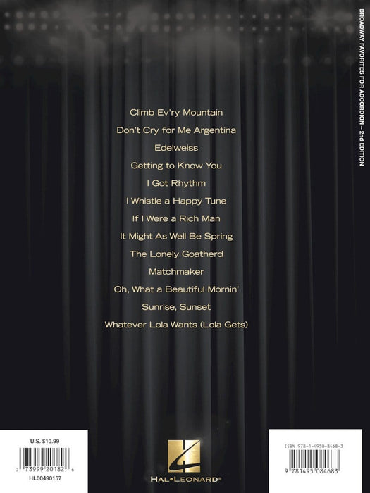 Broadway Favorites for Accordion - 2nd Edition 百老匯 | 小雅音樂 Hsiaoya Music