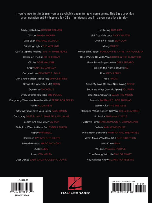 First 50 Pop Songs You Should Play on Drums 鼓 流行音樂 | 小雅音樂 Hsiaoya Music