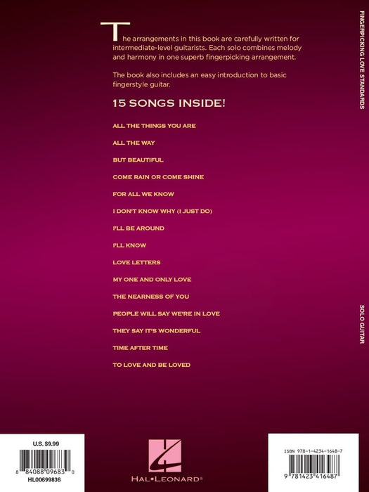 Fingerpicking Love Standards 15 Songs Arranged for Solo Guitar in Standard Notation & Tablature 獨奏 吉他 指法譜 | 小雅音樂 Hsiaoya Music