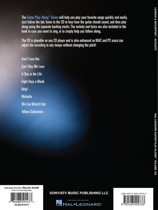 Lennon & McCartney Acoustic Guitar Play-Along Volume 123 吉他 | 小雅音樂 Hsiaoya Music