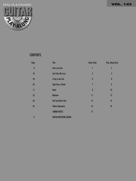 Lennon & McCartney Acoustic Guitar Play-Along Volume 123 吉他 | 小雅音樂 Hsiaoya Music