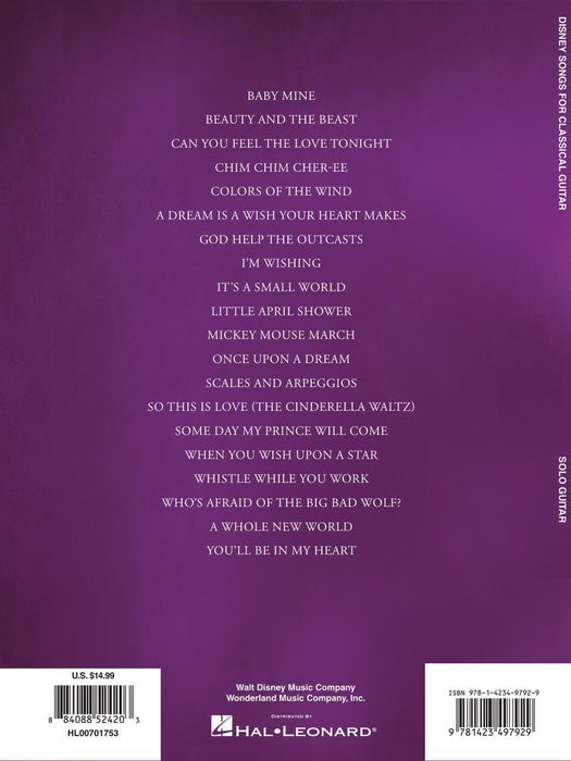 Disney Songs for Classical Guitar Standard Notation & Tab 古典吉他 | 小雅音樂 Hsiaoya Music