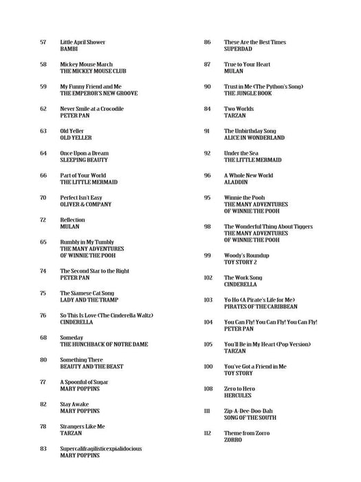 The Disney Songs Book | 小雅音樂 Hsiaoya Music