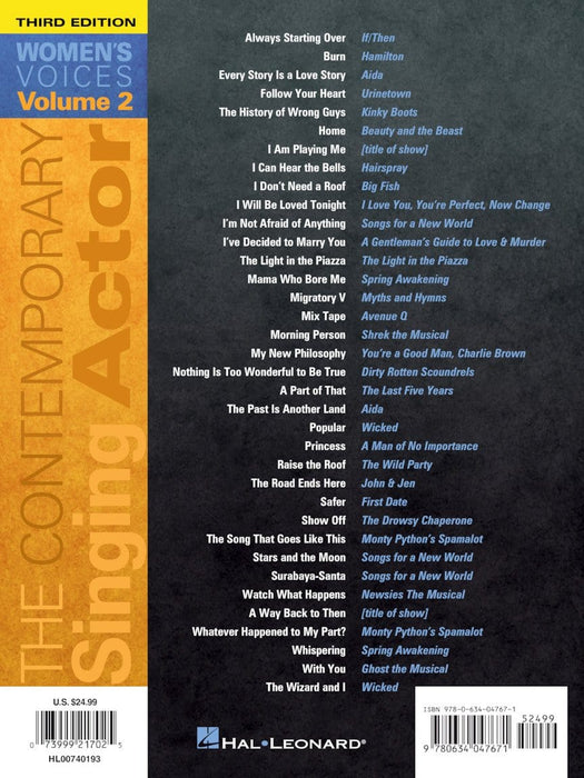 The Contemporary Singing Actor - Volume 2, Third Edition Women's Voices | 小雅音樂 Hsiaoya Music
