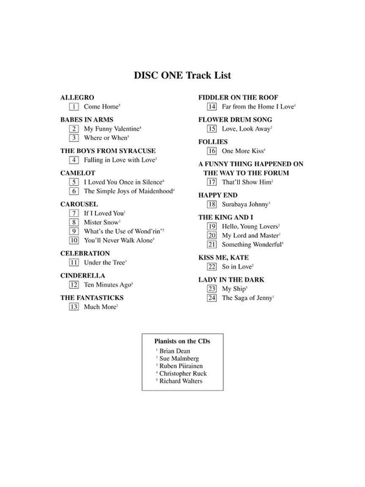 The Singer's Musical Theatre Anthology - Volume 1 Soprano Accompaniment CDs 伴奏 | 小雅音樂 Hsiaoya Music