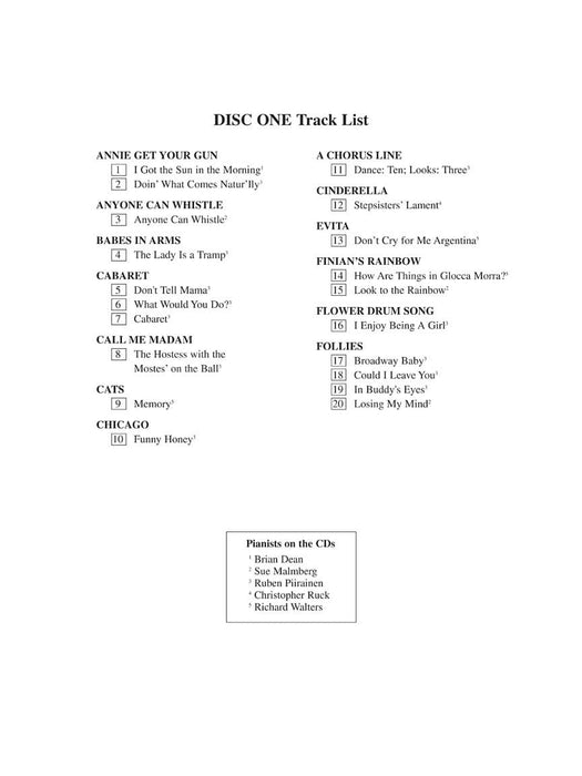 The Singer's Musical Theatre Anthology - Volume 1, Revised Mezzo-Soprano/Belter Accompaniment CDs 次女高音 伴奏 | 小雅音樂 Hsiaoya Music