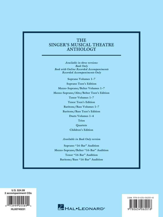 The Singer's Musical Theatre Anthology - Volume 2, Revised Mezzo-Soprano Accompaniment CDs 次女高音伴奏 | 小雅音樂 Hsiaoya Music