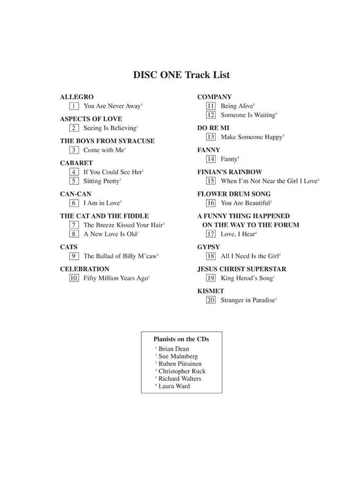 The Singer's Musical Theatre Anthology - Volume 1, Revised Tenor Accompaniment CDs 伴奏 | 小雅音樂 Hsiaoya Music