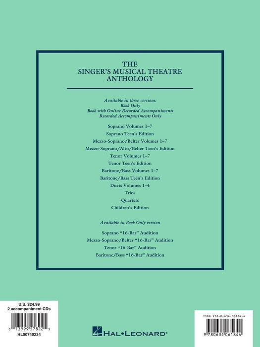The Singer's Musical Theatre Anthology - Volume 2, Revised Tenor Accompaniment CDs 伴奏 | 小雅音樂 Hsiaoya Music