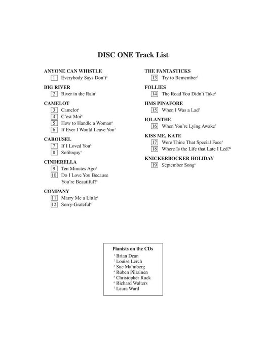 The Singer's Musical Theatre Anthology - Volume 1, Revised Baritone/Bass Accompaniment CDs 伴奏 | 小雅音樂 Hsiaoya Music