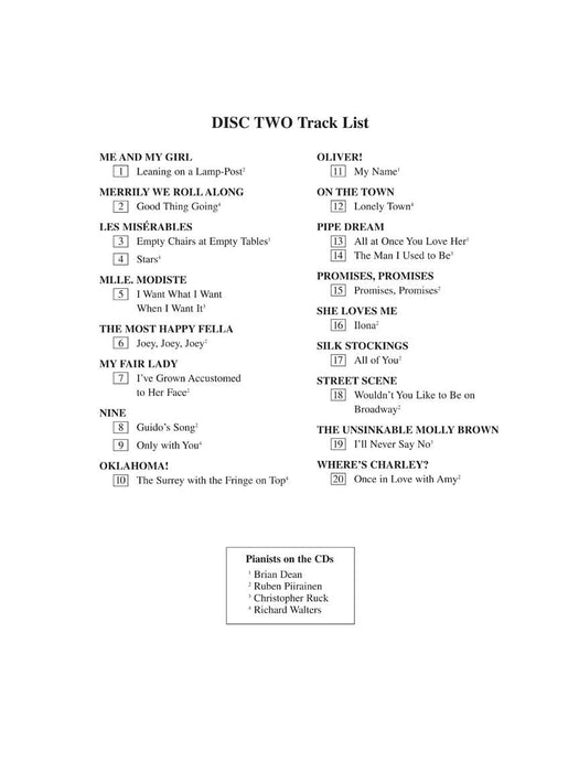 The Singer's Musical Theatre Anthology - Volume 2, Revised Baritone/Bass Accompaniment CDs 伴奏 | 小雅音樂 Hsiaoya Music