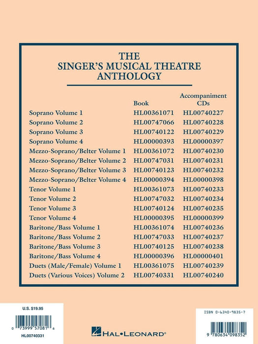 Singer's Musical Theatre Anthology Duets Vol. 2 二重奏 | 小雅音樂 Hsiaoya Music