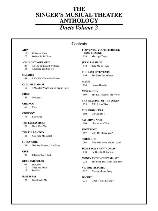Singer's Musical Theatre Anthology Duets Vol. 2 二重奏 | 小雅音樂 Hsiaoya Music