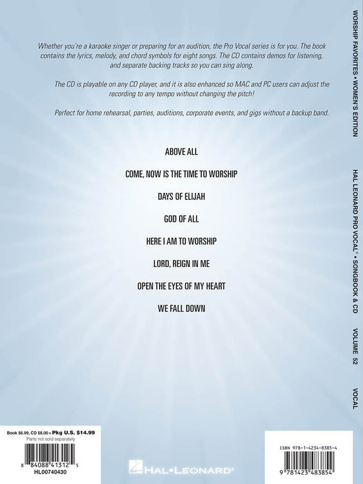 Worship Favorites Pro Vocal Women's Edition Volume 52 | 小雅音樂 Hsiaoya Music