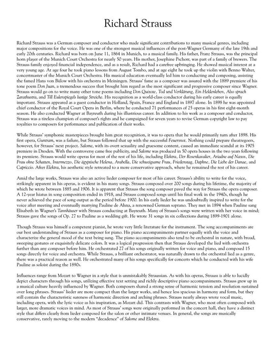 Richard Strauss: 40 Songs The Vocal Library 史特勞斯理查 | 小雅音樂 Hsiaoya Music