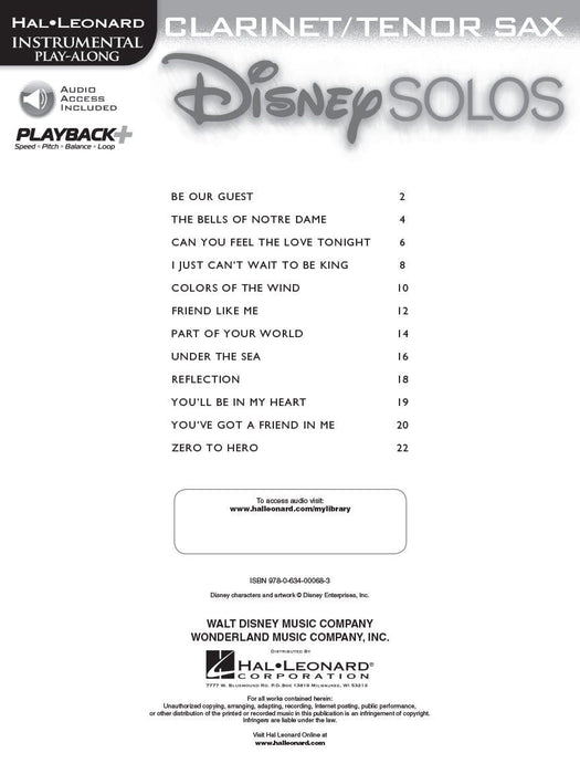 Disney Solos for Clarinet/Tenor Sax Play Along with a Full Symphony Orchestra! 獨奏 豎笛 交響曲 | 小雅音樂 Hsiaoya Music