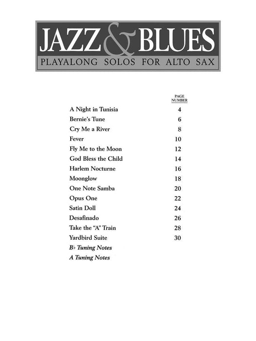 Jazz & Blues Play-Along Solos for Alto Sax 藍調 獨奏 中音薩氏管 | 小雅音樂 Hsiaoya Music