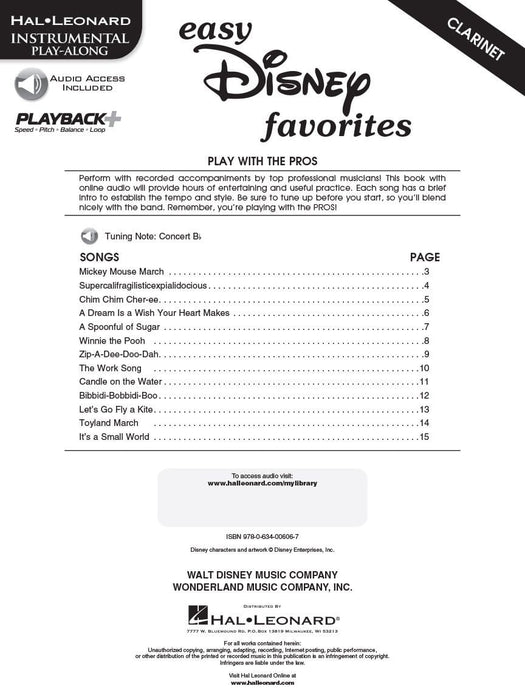 Easy Disney Favorites Clarinet Play-Along Pack 豎笛 | 小雅音樂 Hsiaoya Music