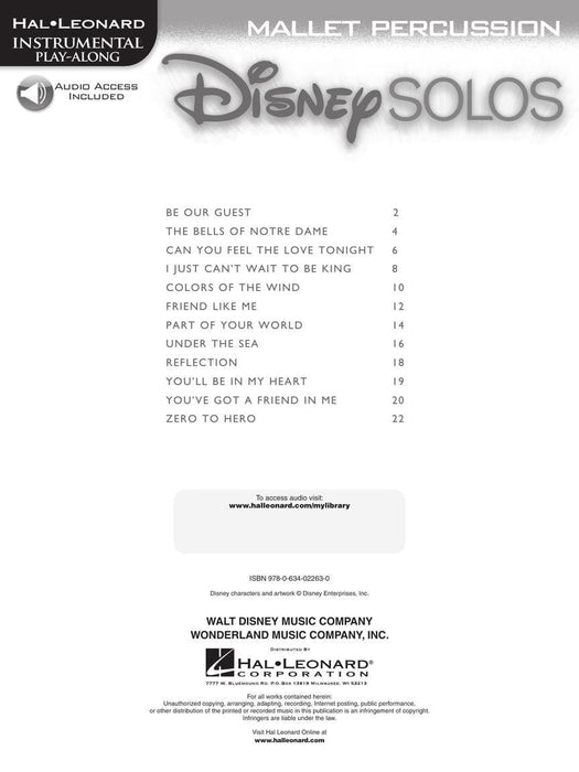 Disney Solos for Mallet Percussion Play Along with a Full Symphony Orchestra! 獨奏 擊樂器 交響曲 | 小雅音樂 Hsiaoya Music