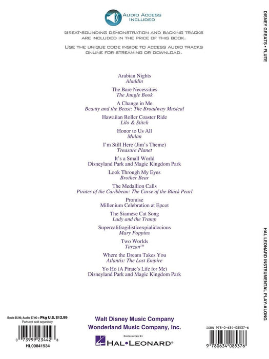 Disney Greats for Flute Instrumental Play-Along Pack 長笛 | 小雅音樂 Hsiaoya Music