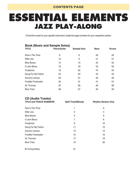 Essential Elements Jazz Play-Along - Jazz Standards Rhythm Section 爵士音樂 爵士音樂 節奏樂節 | 小雅音樂 Hsiaoya Music