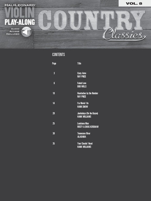 Country Classics Violin Play-Along Volume 8 小提琴 | 小雅音樂 Hsiaoya Music