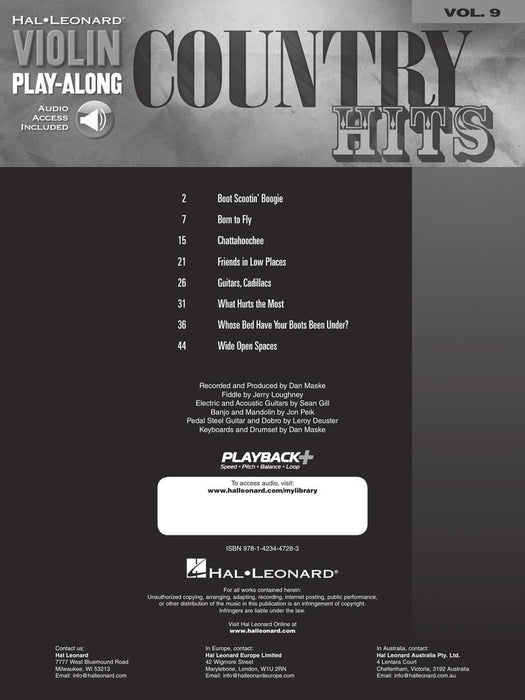 Country Hits Violin Play-Along Volume 9 小提琴 | 小雅音樂 Hsiaoya Music