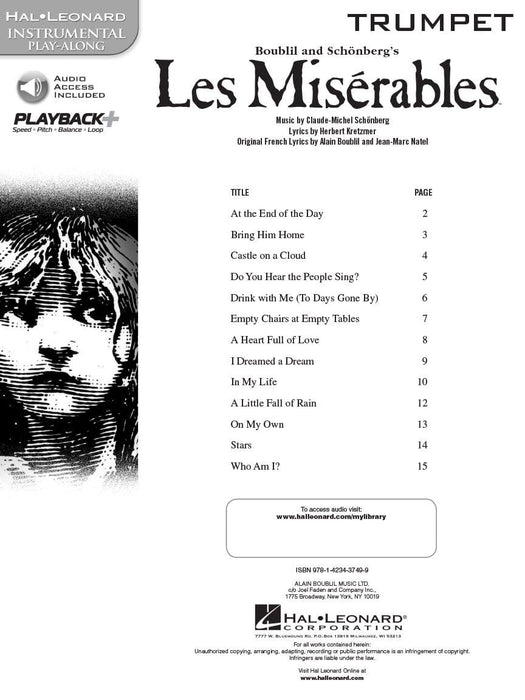 Les Misérables Trumpet Play-Along Pack 小號 | 小雅音樂 Hsiaoya Music