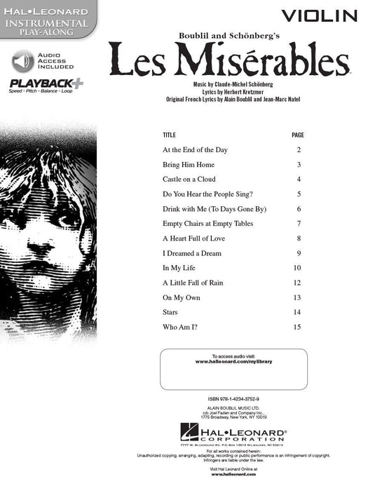 Les Misérables Violin Play-Along Pack 小提琴 | 小雅音樂 Hsiaoya Music