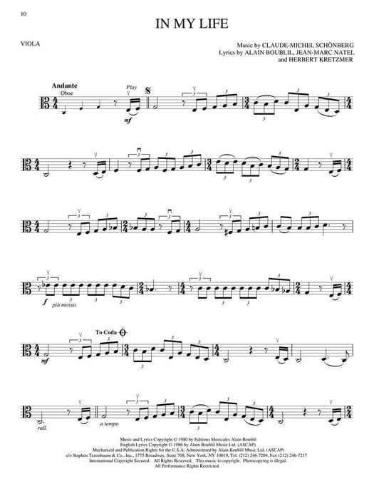 Les Misérables Viola Play-Along Pack 中提琴 | 小雅音樂 Hsiaoya Music