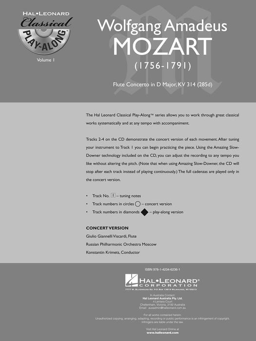 Flute Concerto in D Major, K. 314 Classical Play-Along Volume 1 莫札特 長笛 協奏曲 古典 | 小雅音樂 Hsiaoya Music