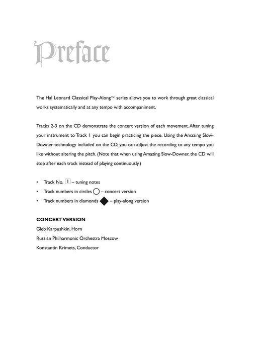 Horn Concerto in D Major, K412/514 Classical Play-Along Volume 6 莫札特 法國號協奏曲 古典 | 小雅音樂 Hsiaoya Music