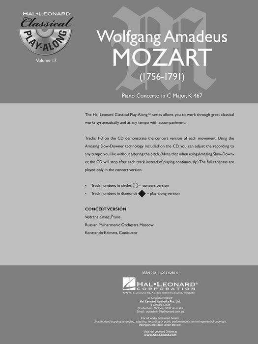 Mozart: Piano Concerto in C Major, K467 Classical Play-Along Volume 17 莫札特 鋼琴協奏曲 古典 | 小雅音樂 Hsiaoya Music