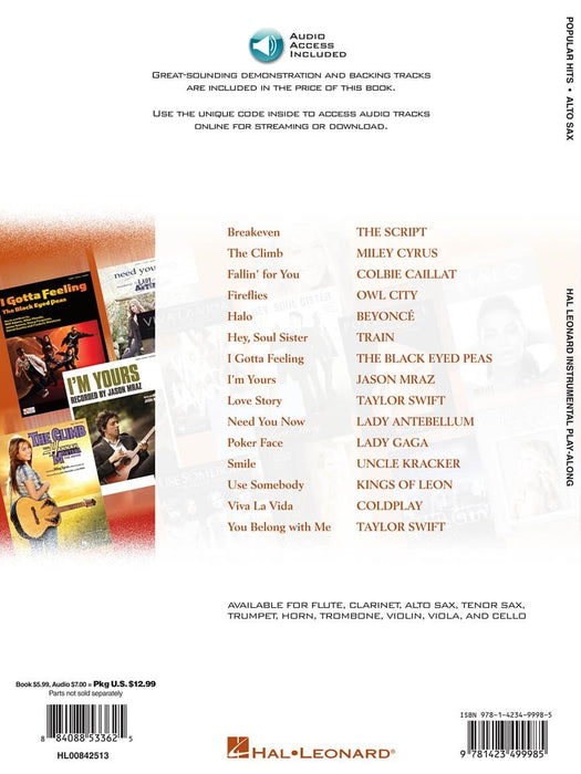 Popular Hits Instrumental Play-Along for Alto Sax 中音薩氏管 | 小雅音樂 Hsiaoya Music