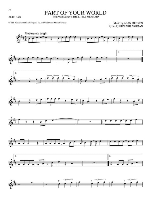 The Big Book of Disney Songs Alto Saxophone 中音薩氏管 | 小雅音樂 Hsiaoya Music