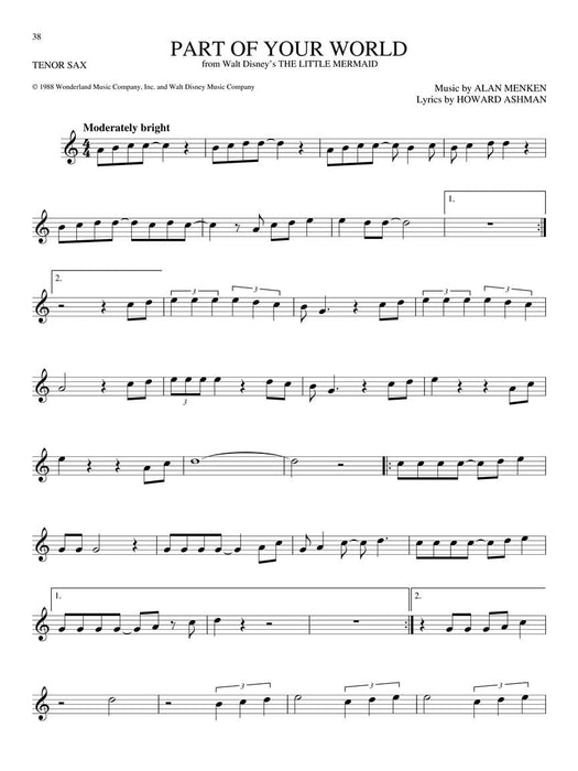 The Big Book of Disney Songs Tenor Saxophone 薩氏管 | 小雅音樂 Hsiaoya Music