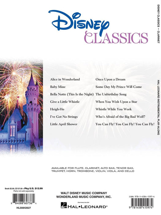 Disney Classics for Clarinet Instrumental Play-Along Pack 豎笛 | 小雅音樂 Hsiaoya Music